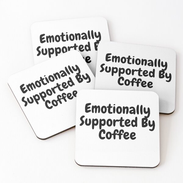 Item preview, Emotionally Supported By Coffee | Funny Dad Coffee Shirt designed and sold by Whysoserious42.