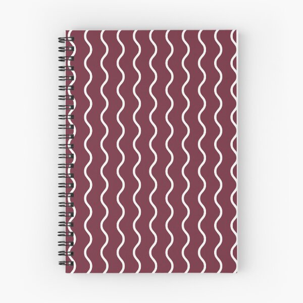 Item preview, Burgundy And White Waves Pattern designed and sold by pattern-archive.