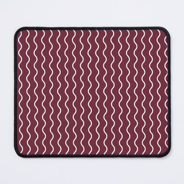 Item preview, Burgundy And White Waves Pattern designed and sold by pattern-archive.
