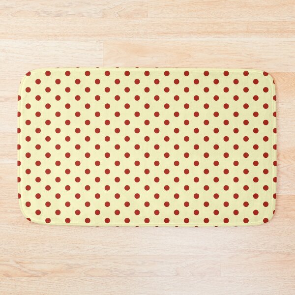 Item preview, Lemon Chiffon Yellow and Red Mini Polka Dots designed and sold by Jeallan Designs.