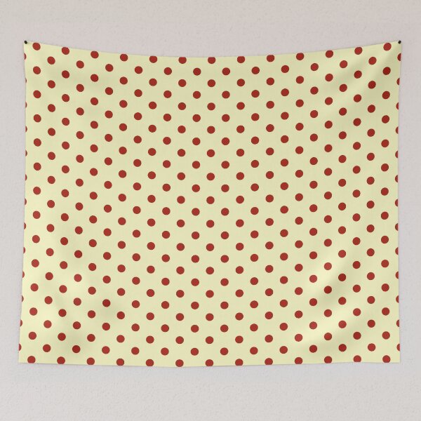 Item preview, Lemon Chiffon Yellow and Red Mini Polka Dots designed and sold by Jeallan Designs.