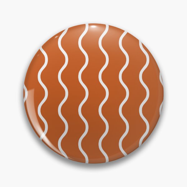 Item preview, Burnt Orange And White Waves Pattern designed and sold by pattern-archive.