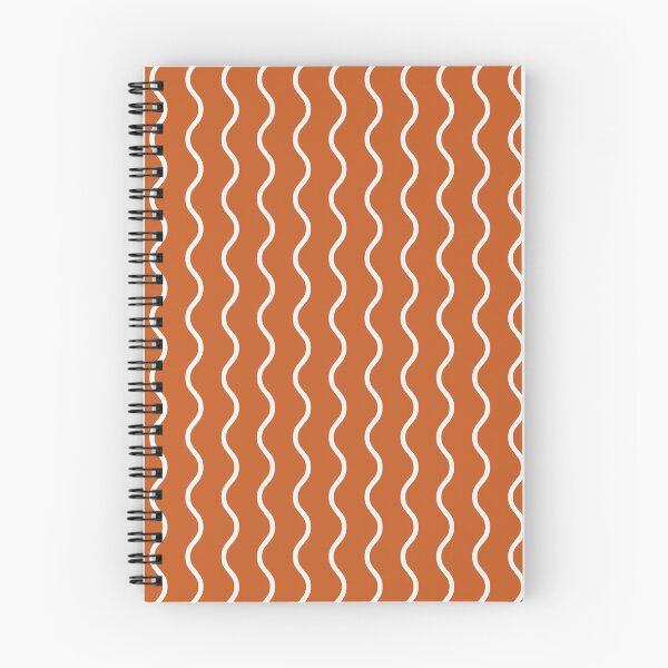 Item preview, Burnt Orange And White Waves Pattern designed and sold by pattern-archive.