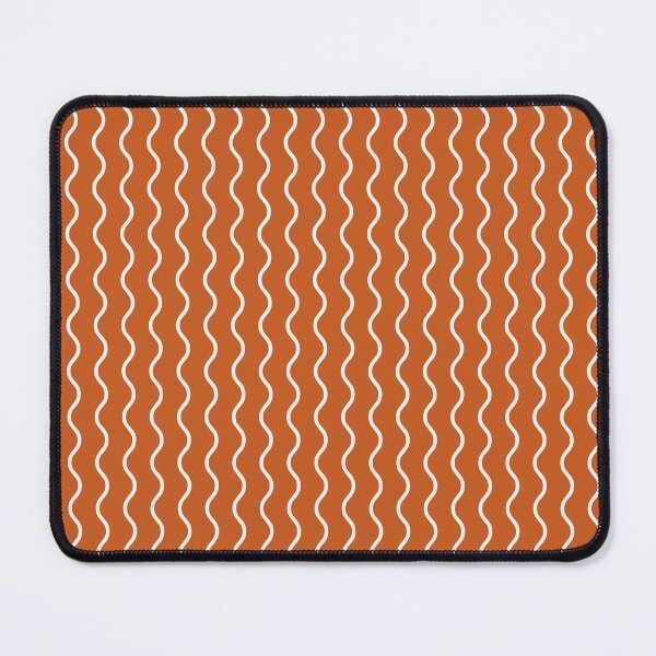 Item preview, Burnt Orange And White Waves Pattern designed and sold by pattern-archive.