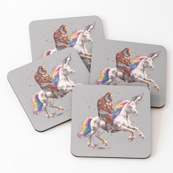Item preview, Bigfoot Riding Unicorn Funny Men Women Sasquatch Vintage designed and sold by GreggRoss.