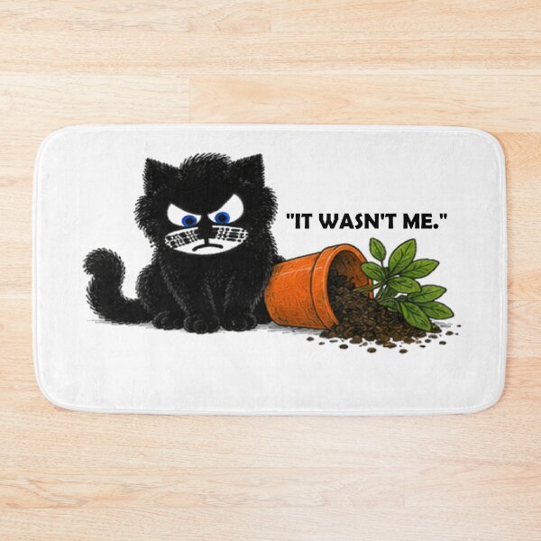 Item preview, Funny Black Cat Knocked Over Plant Pot designed and sold by Liqvorx.