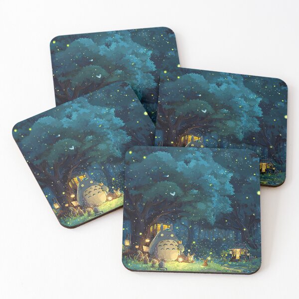 Item preview, Cute kawaii art  [[rTOTOROss]] night -%[ghiblis]%- on forest aways  designed and sold by huaishen89.