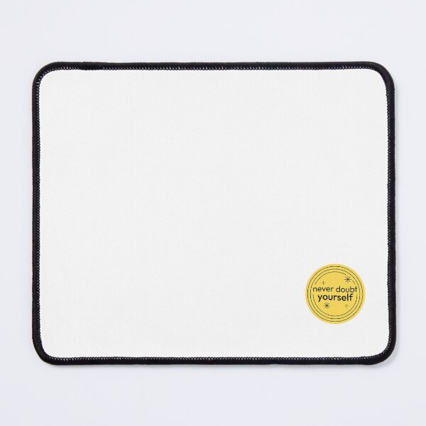 Item preview, Never Doubt Yourself - Bold Yellow Inspirational Badge designed and sold by zelinora.