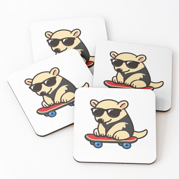 Item preview, Cool Skater Bear Cub with Sunglasses on Skateboard Kawaii Cartoon designed and sold by Owcomm.
