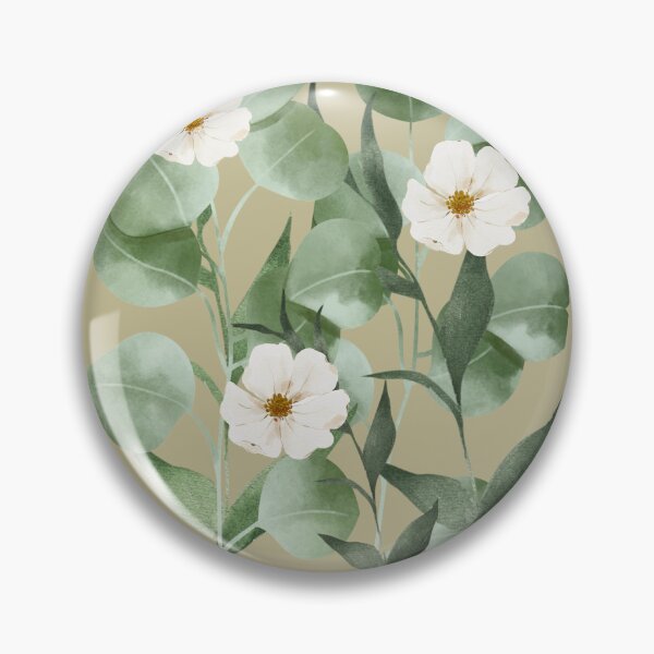 Item preview, Soft Sage Eucalyptus & White Floral Botanical designed and sold by Creativ_Design.