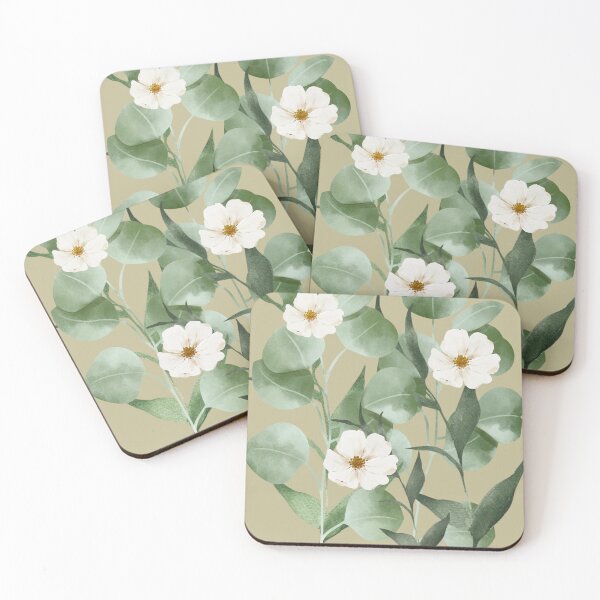 Item preview, Soft Sage Eucalyptus & White Floral Botanical designed and sold by Creativ_Design.