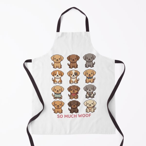 Item preview, So Much Woof Cute Puppy Breed Grid Pattern designed and sold by GiggleInkTees.