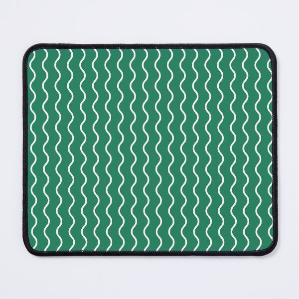Item preview, Green And White Waves Pattern designed and sold by pattern-archive.