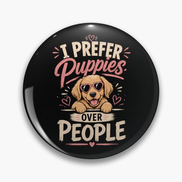Item preview, I Prefer Puppies Over People – Funny Dog Lover T-Shirt | Cute Puppy Humor Design designed and sold by Skama87.