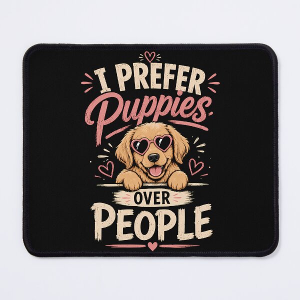 Item preview, I Prefer Puppies Over People – Funny Dog Lover T-Shirt | Cute Puppy Humor Design designed and sold by Skama87.