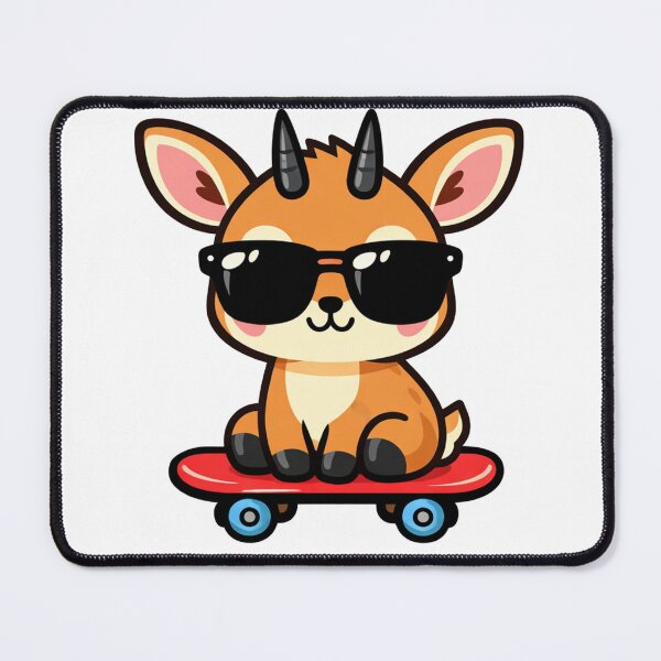 Item preview, Cool Baby Goat on Skateboard Wearing Sunglasses Cute Animal Kawaii designed and sold by Owcomm.