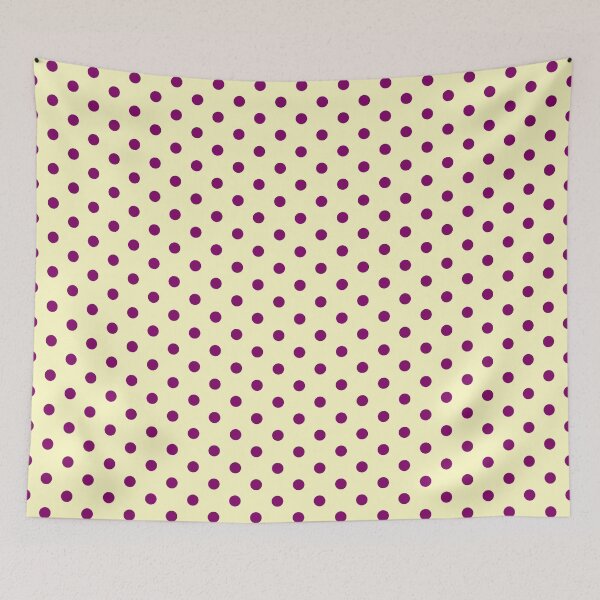 Item preview, Lemon Chiffon Yellow and Purple Mini Polka Dots designed and sold by Jeallan Designs.