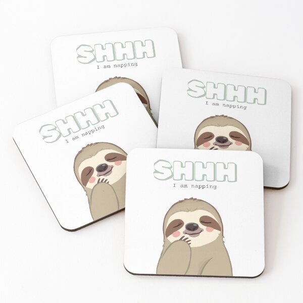 Item preview, ​Shhh I Am Napping Funny Sloth Cute Sleep Lover Lazy Kawaii designed and sold by Rahaf-shop9.