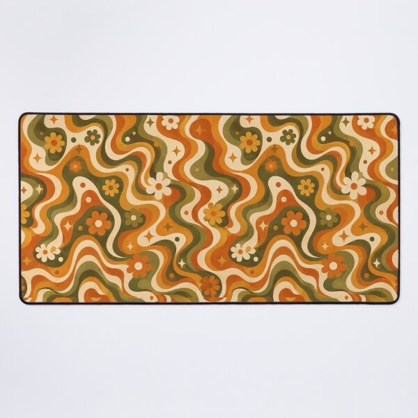 Item preview, Groovy Waves Retro Seamless Pattern Burnt Orange designed and sold by Inkworksbyshery.