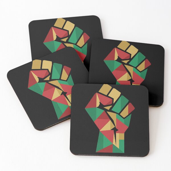 Item preview, Geometric Pan African Raised Fist Juneteenth designed and sold by TeNovaStudio ⭐⭐⭐⭐⭐.