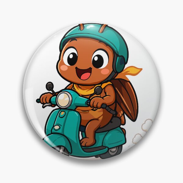 Item preview, Cute Ant Riding Scooter Cartoon designed and sold by Krincydigitalart.