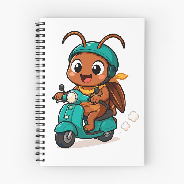 Item preview, Cute Ant Riding Scooter Cartoon designed and sold by Krincydigitalart.