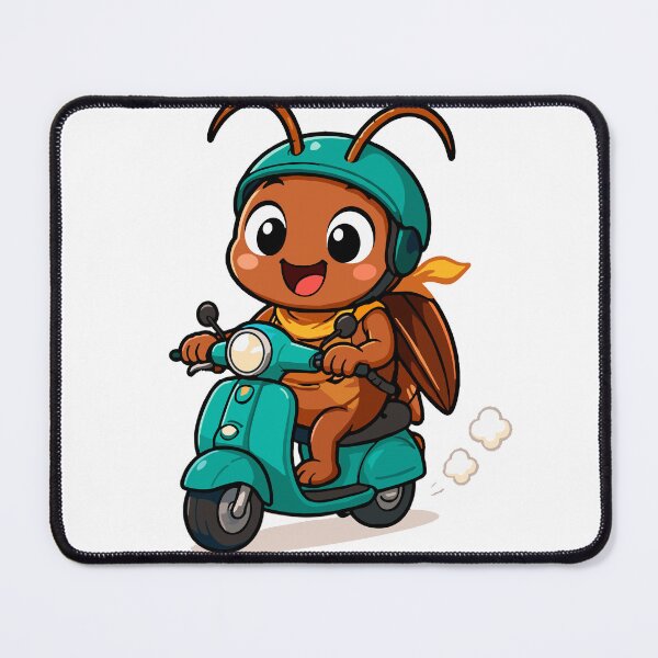 Item preview, Cute Ant Riding Scooter Cartoon designed and sold by Krincydigitalart.