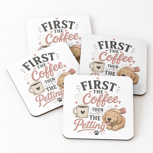 Item preview, First The Coffee, Then The Petting designed and sold by Skama87.
