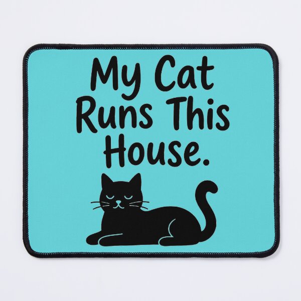 Item preview, My Cat Runs This House – Funny Cat Lover Quote Design designed and sold by blankTeeShirt.