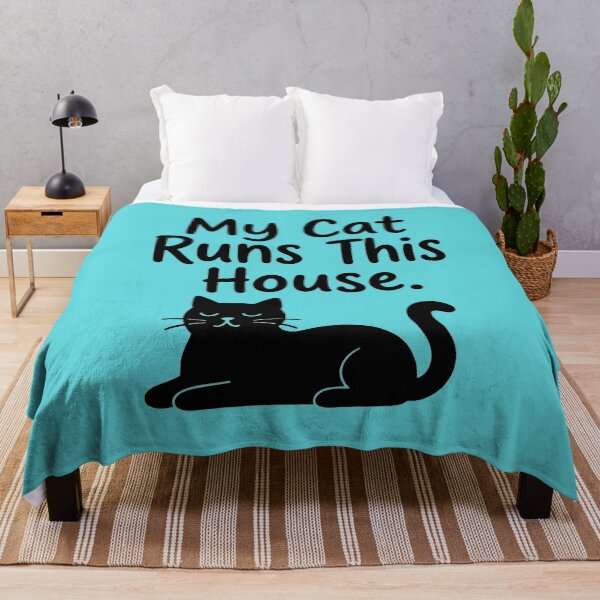 Item preview, My Cat Runs This House – Funny Cat Lover Quote Design designed and sold by blankTeeShirt.