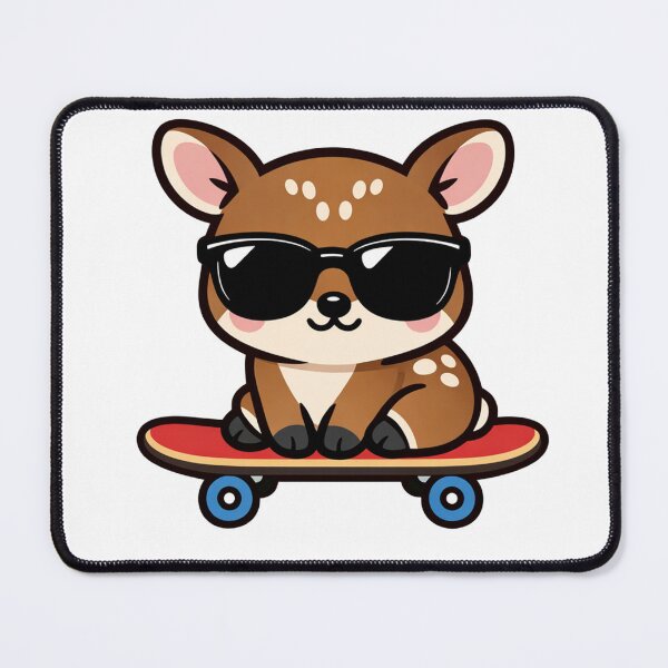 Item preview, Cool Skateboarding Baby Deer with Sunglasses Kawaii Fawn Skater designed and sold by Owcomm.