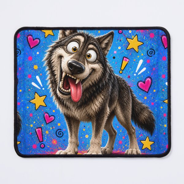 Item preview, Goofy Wolf Pop Art Madness designed and sold by Rohan132.