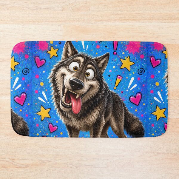 Item preview, Goofy Wolf Pop Art Madness designed and sold by Rohan132.
