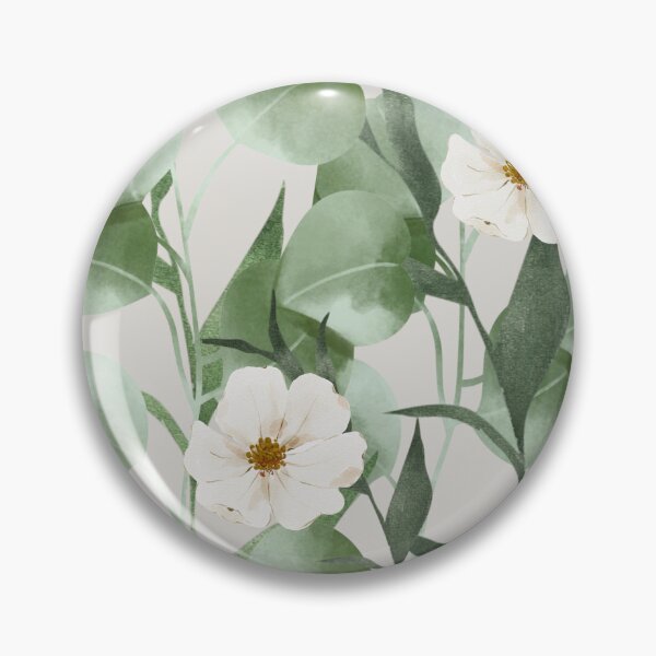 Item preview, Soft Eucalyptus & White Floral Botanical Illustration designed and sold by Creativ_Design.