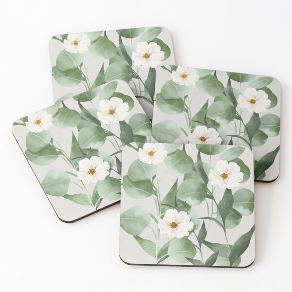 Item preview, Soft Eucalyptus & White Floral Botanical Illustration designed and sold by Creativ_Design.