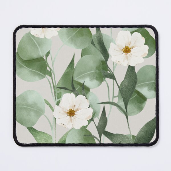 Item preview, Soft Eucalyptus & White Floral Botanical Illustration designed and sold by Creativ_Design.