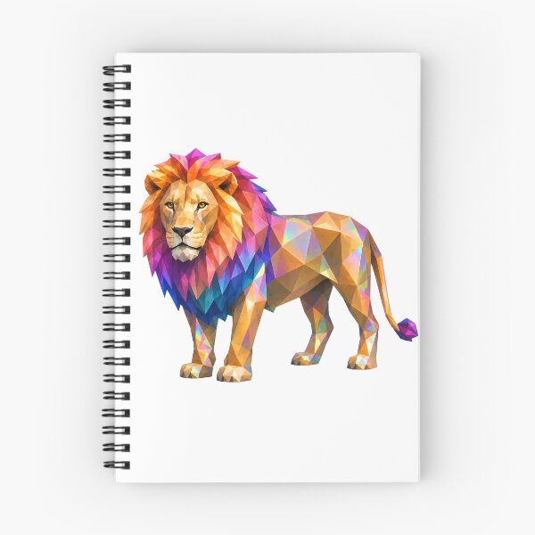 Item preview, Polygonal lion color explosion designed and sold by filou designs.