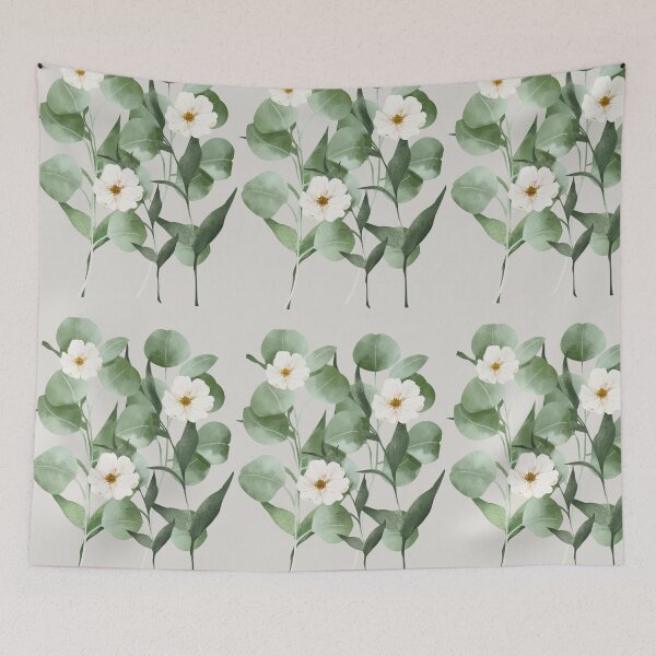 Item preview, Soft Eucalyptus & White Floral Botanical Illustration designed and sold by Creativ_Design.