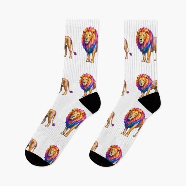 Item preview, Polygonal lion color explosion designed and sold by filou designs.