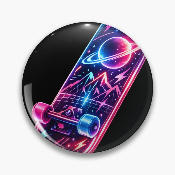 Item preview, Futuristic Neon Skateboard – Cyberpunk Glowing Skate Deck Design designed and sold by BoB-66.