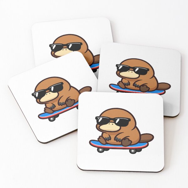Item preview, Cool Platypus on a Skateboard Cute Cartoon Animal designed and sold by Owcomm.