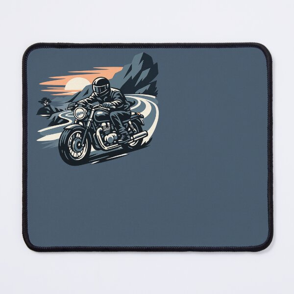 Item preview, Mountain Serpent Motorcycle Rider - Epic Retro Road Emblem designed and sold by SilentPowerArt.