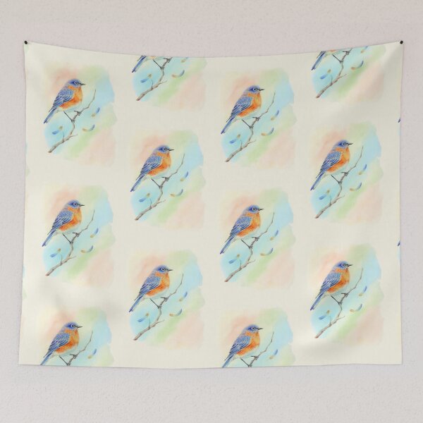 Item preview, Vibrant Bluebird Illustration designed and sold by dpesheva-art.