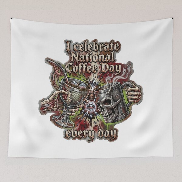 Item preview, National Coffee Day Celebration Sticker designed and sold by SignalStatic.