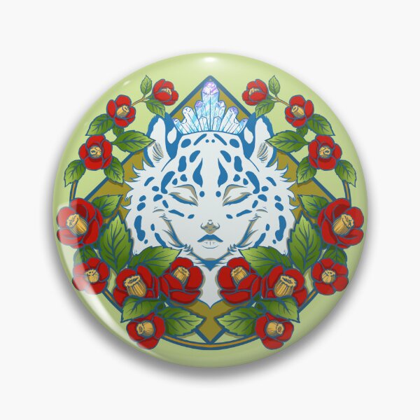 Item preview, Cosmic Snow Tiger and Red Camellia designed and sold by DamiartStudio.