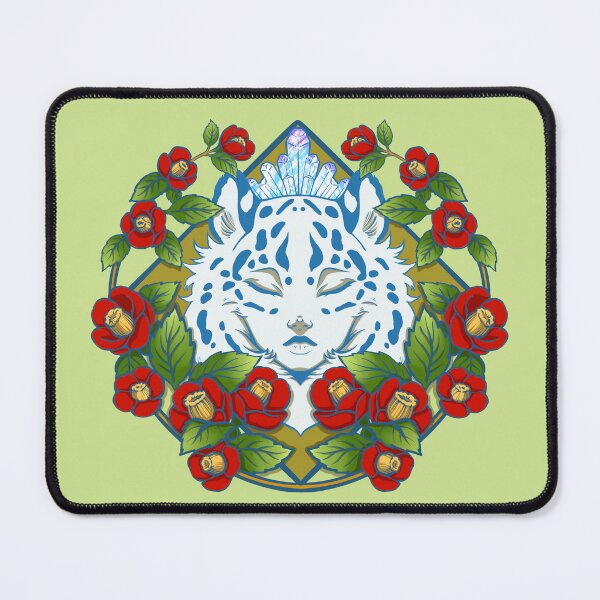 Item preview, Cosmic Snow Tiger and Red Camellia designed and sold by DamiartStudio.