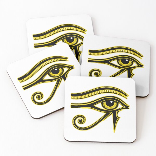 Item preview, Gold Eye of Horus Ancient Egyptian Luxury Outline Graphic Art designed and sold by FlatInkStudio.
