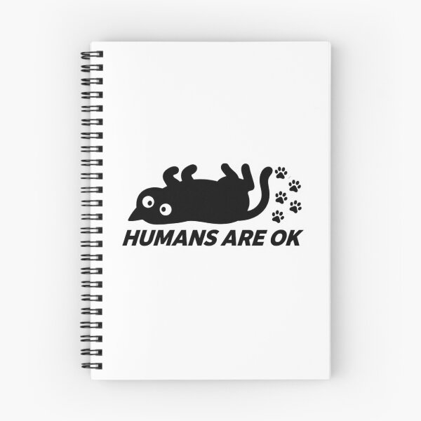 Item preview, Humans Are OK Funny Black Cat Silhouette  designed and sold by GiggleInkTees.