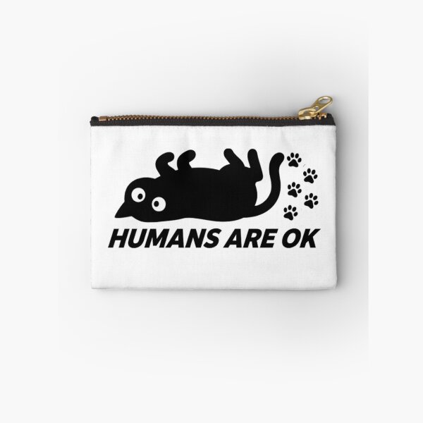 Item preview, Humans Are OK Funny Black Cat Silhouette  designed and sold by GiggleInkTees.