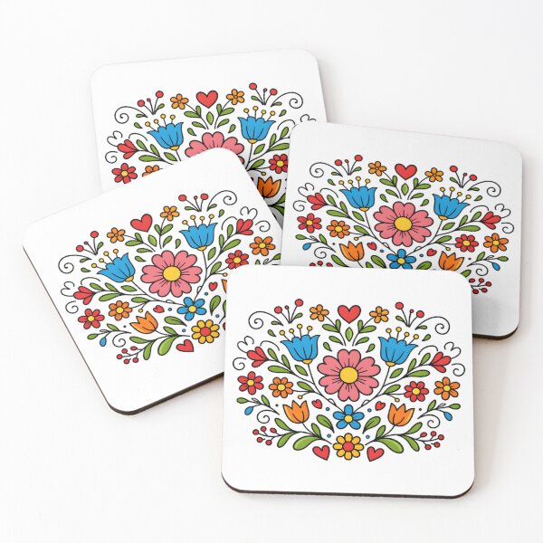 Item preview, Scandinavian Folk Floral Heart Pattern designed and sold by blankTeeShirt.